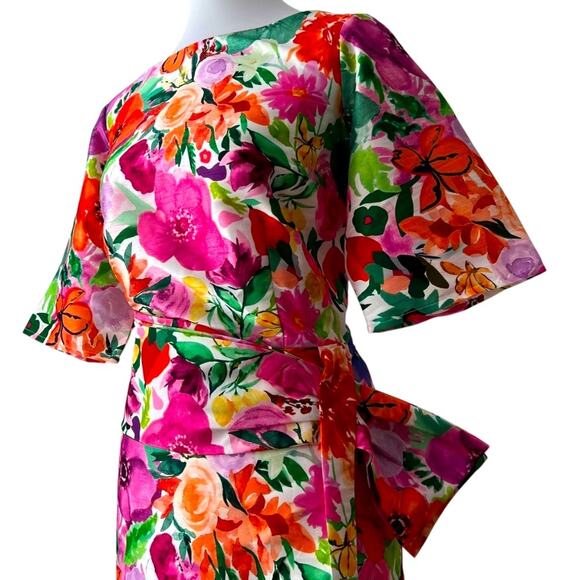 Plus Size Cocktail Dress 1X Retro Semi Formal Party 60s 16W Classic Eshakti Boho - Picture 4 of 11